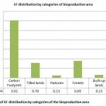 Figure 3. Analysis of EF distribution by categories of the bioproductive area