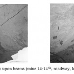 Figure 2. Play upon beams (mine 14-14bis, roadway, horizon -620 m)