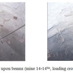 Figure 4. Play upon beams (mine 14-14bis, loading crosscut, horizon -740 m)