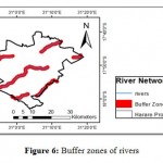 Figure 6: Buffer zones of rivers