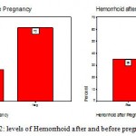 Figures 1 and 2: levels of Hemorrhoid after and before pregnancy