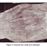 Figure 1: General view of the test weld joint
