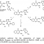 Scheme 3: synthetic pathway for the preparation of target compounds (17,18,19,20,21). Reagent: (a) ArCHO/C2H5OH. (b) PhNCS / DMF. (c) CH3COOH /POCl3. (d) CS2/KOH. (e) p-chloro phenacyl bromide. 