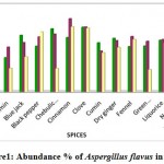 Figure 1: Abundance % of Aspergillus flavus in spices.