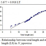 Figure 3: Relationship between total length and standard length (LS) in N. japonicus.