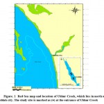 Figure. 1  Red Sea map and location of Ubhur Creek, which lies in north of Jeddah city. The study site is marked as (•) at the entrance of Ubhur Creek