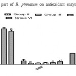Figure 2: Effect of aerial part of B. pinnatum on antioxidant enzymes in DENA induced hepatotoxicity in rats.
