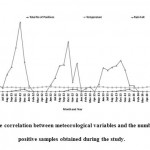 Figure II: The correlation between meteorological variables and the number of RSV positive samples obtained during the study.