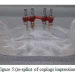 Figure 5: (re-splint of copings impression)