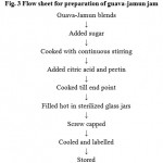 Figure 3: Flow sheet for preparation of guava-jamun jam.