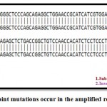 Figure 5b: Display point mutations occur in the amplified region in G6PD gene.