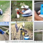 Figure 4: Installation of water balance section in the rice paddy