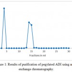 Figure 1: Results of purification of pegylated ADI using anion exchange chromatography.
