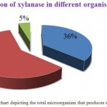 Figure 2: Pie chart depicting the total microorganism that produces xylanase.