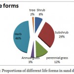 Figure 3: Proportions of different life forms in sand dune areas