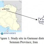 Figure 1: Study site in Garmsar district, Semnan Province, Iran