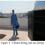 Figure 4: Cabinet drying and sun drying