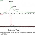 Figure 3: Chromatogram of Elution profile of Sephadex G-50 Amylase inhibitor fraction on RP-HPLC