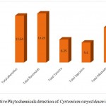 Figure 3: Quantitative Phytochemicals detection of Cyrtomium caryotideum in ethanolic extracts.