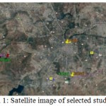 Graph 1: Satellite image of selected study sites.