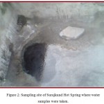 Figure 2: Sampling site of Surajkund Hot Spring where water samples were taken.