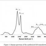 Figure 1: Raman spectrum of the synthesized GO nanosheets.