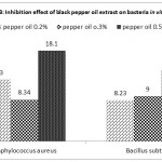Figure 3: Inhibition effect of black pepper oil extract on bacteria in vitro.