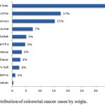 Figure 1: Distribution of colorectal cancer cases by origin.