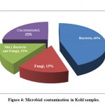 Figure 4: Microbial contamination in Kohl samples.